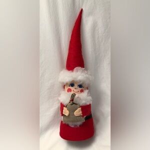 Tolderlund Design Handmade Denmark Elf Santa Dressed Delivering Coal Smiling